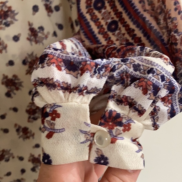 VTG Womens Blouse Size Large Dandy Boho Festival Paisley Billowy Cottagecore - Picture 10 of 10